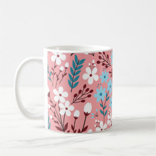 Taza De Café Patrón de color rosa pálido sin soldadura.