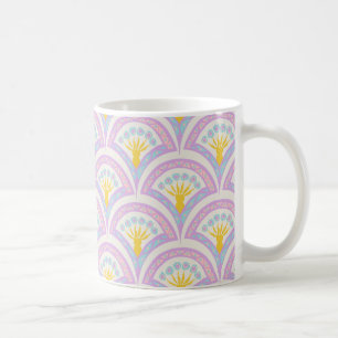 Taza De Café patrón de concha de colores pastel