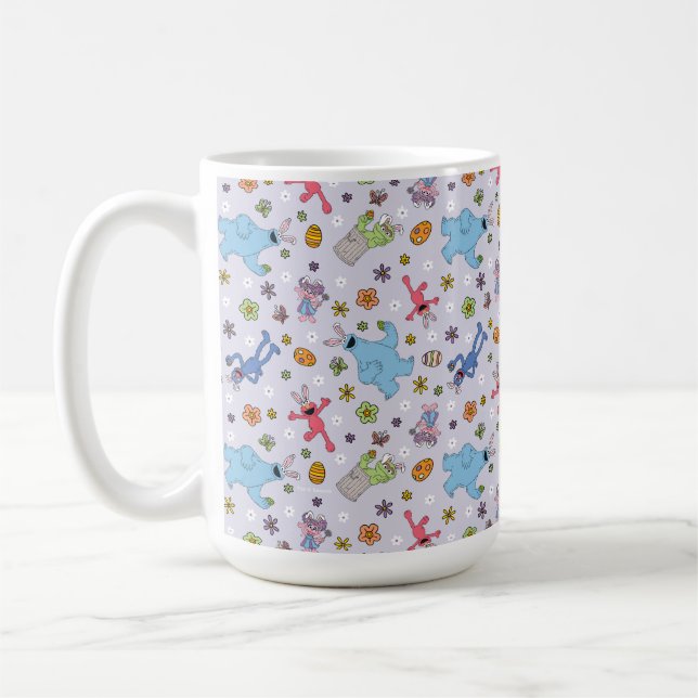 Taza De Café Patrón de conejito de Pascua de Plaza Sésamo (Izquierda)