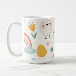 Taza De Café Patrón de conejo de Pascua