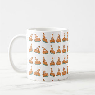 Taza De Café Patrón de cono de carretera