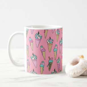 Taza De Café Patrón de cono de crema de hielo