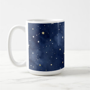 Taza De Café Patrón de constelaciones de luna de noche estrella