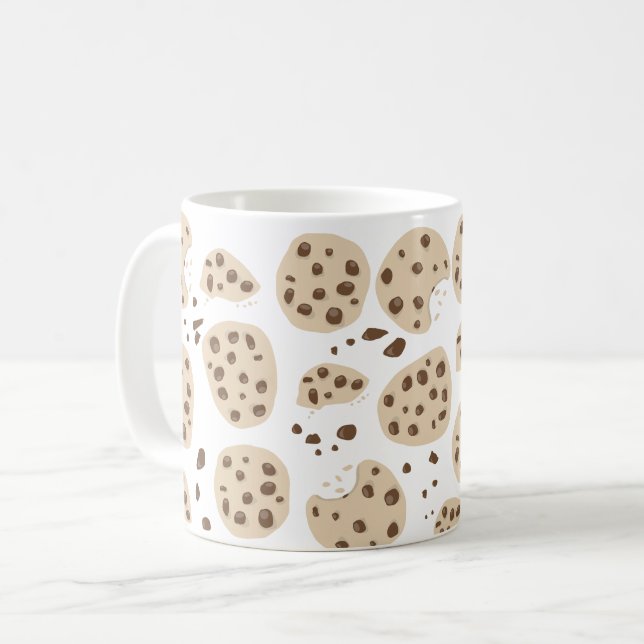 Taza De Café Patrón de cookies de chocolate (Anverso izquierdo)