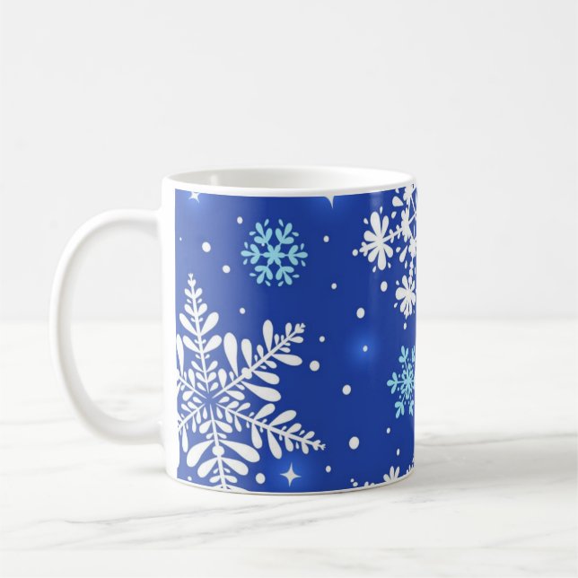 Taza De Café Patrón de copo de nieve (Izquierda)
