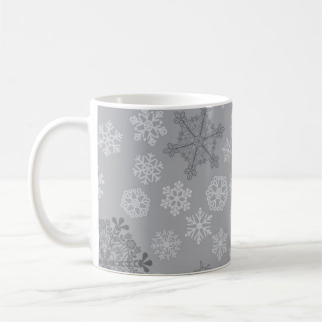 Taza De Café Patrón de copo de nieve (Izquierda)
