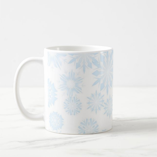 Taza De Café Patrón de copo de nieve (Izquierda)