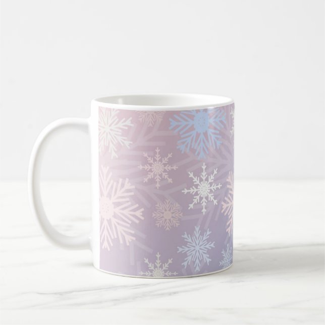 Taza De Café Patrón de copo de nieve (Izquierda)