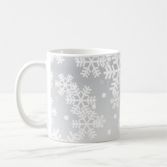 Taza De Café Patrón de copo de nieve (Izquierda)