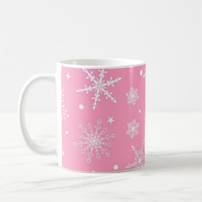 Taza De Café Patrón de copo de nieve (Izquierda)