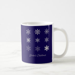 Taza De Café Patrón de copo de nieve de Navidad bendita