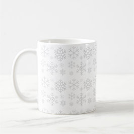 Taza De Café Patrón de copo de nieve de Navidad invernal
