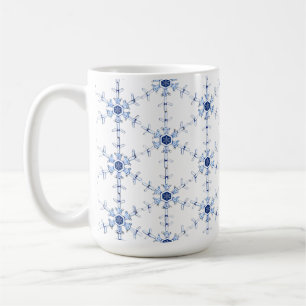 Taza De Café Patrón de copo de nieve en diamante