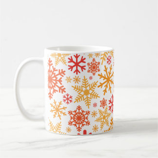 Taza De Café Patrón de copo de nieve navideño