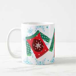 Taza De Café Patrón de copos de nieve de suéter feo