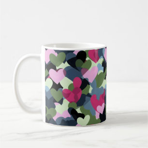 Taza De Café Patrón de corazón colorido