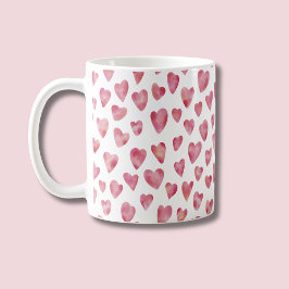 Taza De Café Patrón de corazón de amor rosado