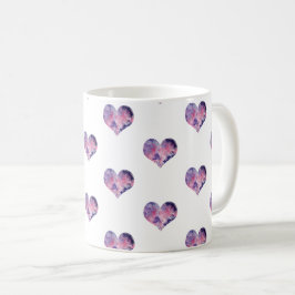 Taza De Café Patrón de corazón rosado soñado -