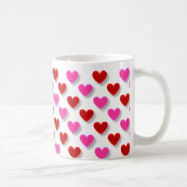 Taza De Café Patrón de corazón simple