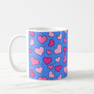 Taza De Café Patrón de Corazones