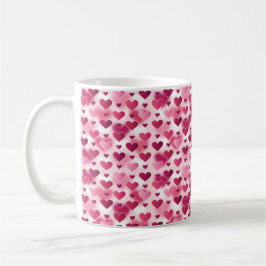 Taza De Café Patrón de corazones rosados