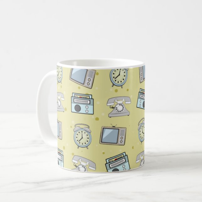 Taza De Café Patrón de cosas antiguas (Anverso izquierdo)