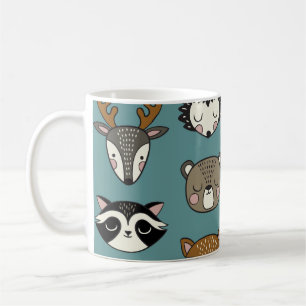 Taza De Café Patrón de cosecha de animales de bosque
