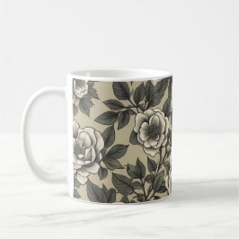 Taza De Café Patrón de cosecha floral de Alpenrose