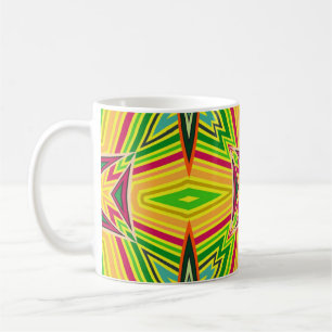 Taza De Café Patrón de cosecha geométrica tribal. Etnia sin igu