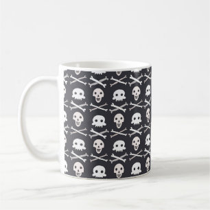 Taza De Café Patrón de cráneo de Halloween