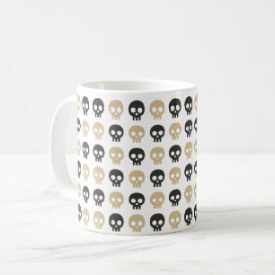 Taza De Café Patrón de cráneo minimalista