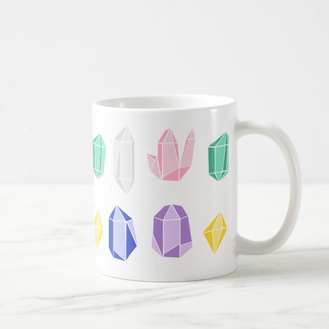 Taza De Café Patrón de cristales coloridos (Derecha)