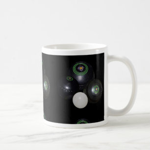 Taza De Café Patrón De Cuadros De Césped Negro Y Blanco,