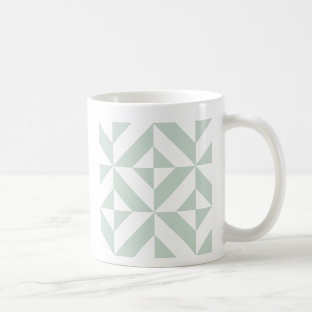 Taza De Café Patrón de cubo de decúbito geométrico Guay Mint (Derecha)