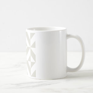 Taza De Café Patrón de cubo geométrico geométrico medio gris