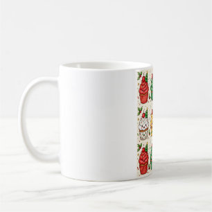 Taza De Café Patrón de Cupcakes de Navidad Kawaii