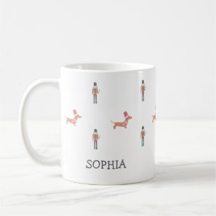 Taza De Café Patrón de Dachshund de los Navidades modernos
