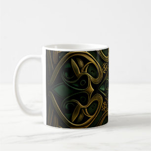 Taza De Café Patrón de Decoración de Plantas Ornamentales de Br
