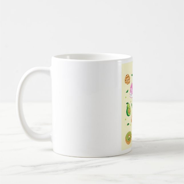 Taza De Café Patrón de desayuno de Kawaii (Izquierda)