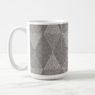 Taza De Café Patrón de diamante de plata de vidrio emplomado