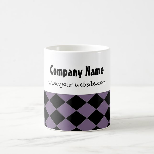 Taza De Café Patrón de diamante en negrita (Centro)