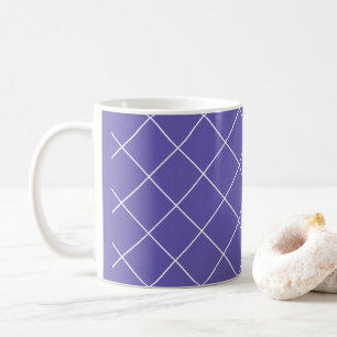 Taza De Café Patrón de diamante púrpura