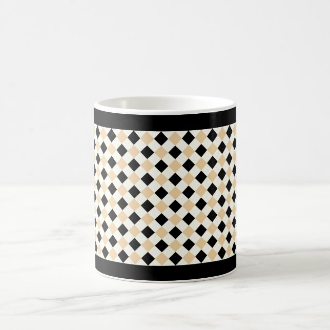 Taza De Café Patrón de diamantes #1-2 (Centro)
