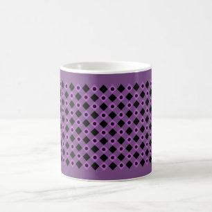 Taza De Café Patrón de diamantes #94 púrpura