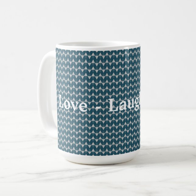 Taza De Café Patrón de diamantes azules (Anverso izquierdo)