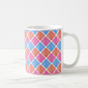Taza De Café Patrón de diamantes de cuadrilátero