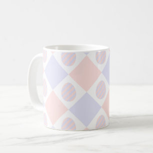 Taza De Café Patrón de diamantes de Pascua con huevos decorados