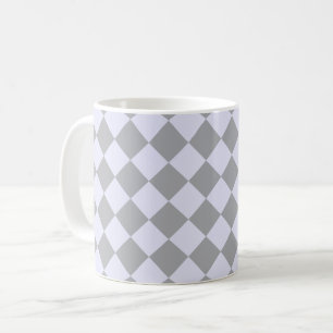Taza De Café Patrón de diamantes en gris y lavanda