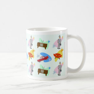Taza De Café Patrón de dibujos animados divertidos de la vida d