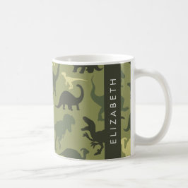 Taza De Café Patrón de dinosaurios, silueta de dinosaurios, tu 